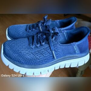 Skechers Slip-ins Grateful Blue Women's Slip-on Comfort Shoes, Sz 7